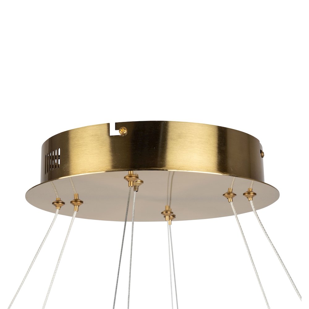 Stella 65W LED Chandelier Brushed Brass. Picture 8