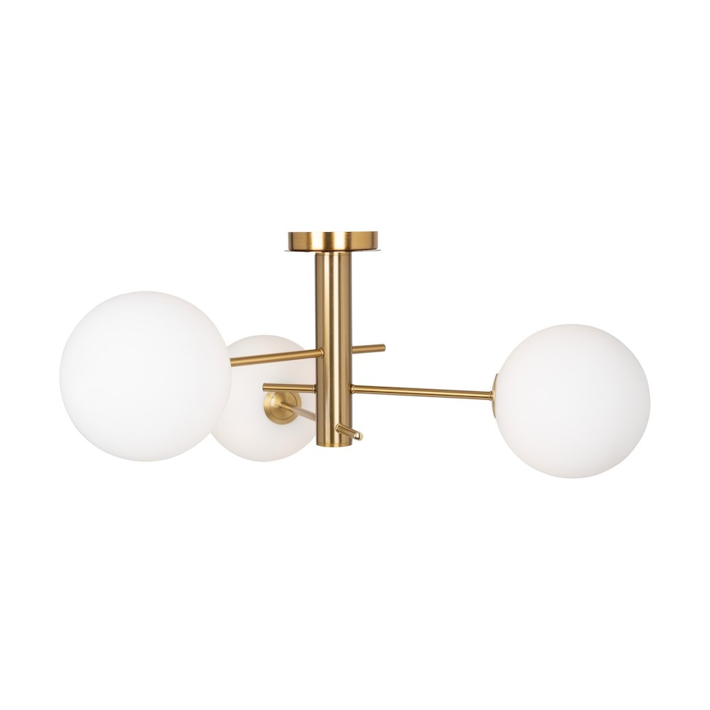 Aurelia Collection 3Light SemiFlush Mount Brass. Picture 4