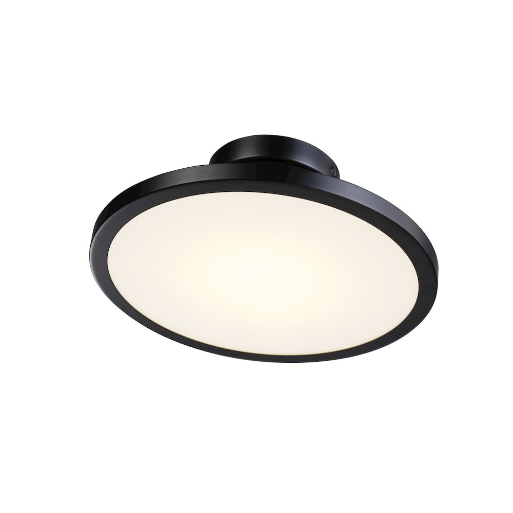 Lucida Collection Integrated LED Flush Mount, Black. Picture 2