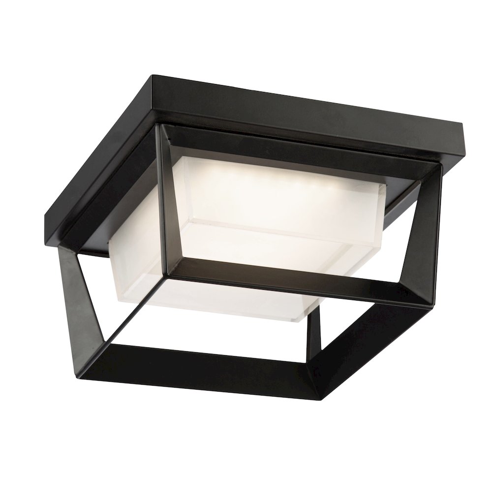 Waterbury 12W LED Outdoor Flush Mount Black. Picture 6
