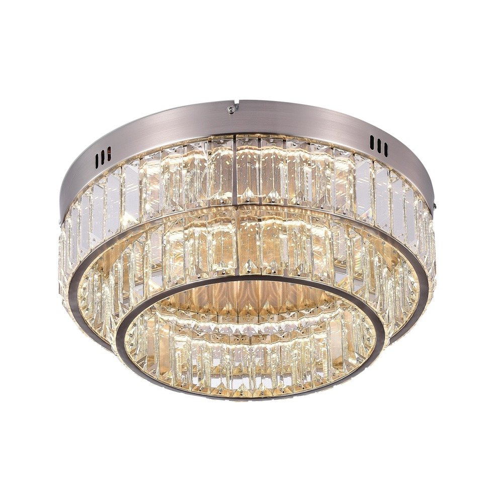 Stella Double Tier LED Flushmount Satin Nickel. Picture 2
