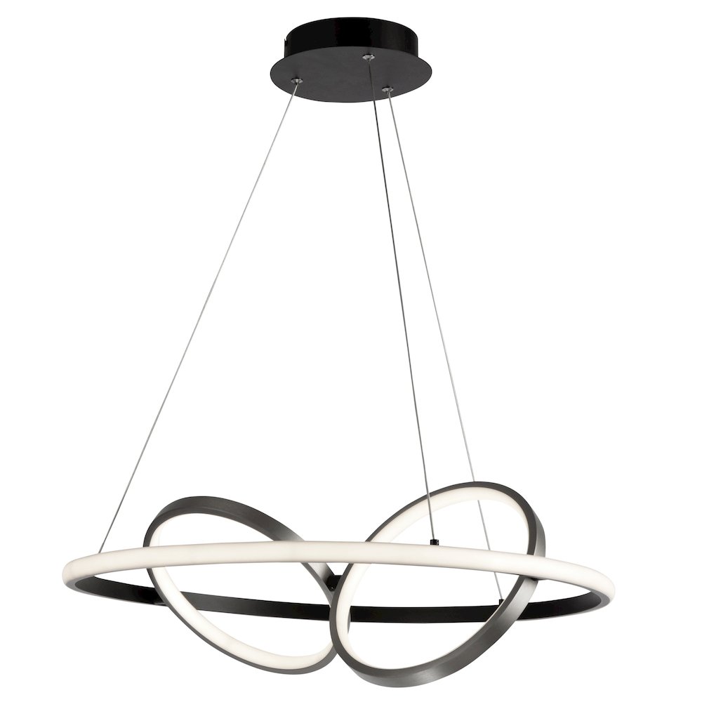 Gemini 32W LED Pendant Black and Nickel. Picture 4