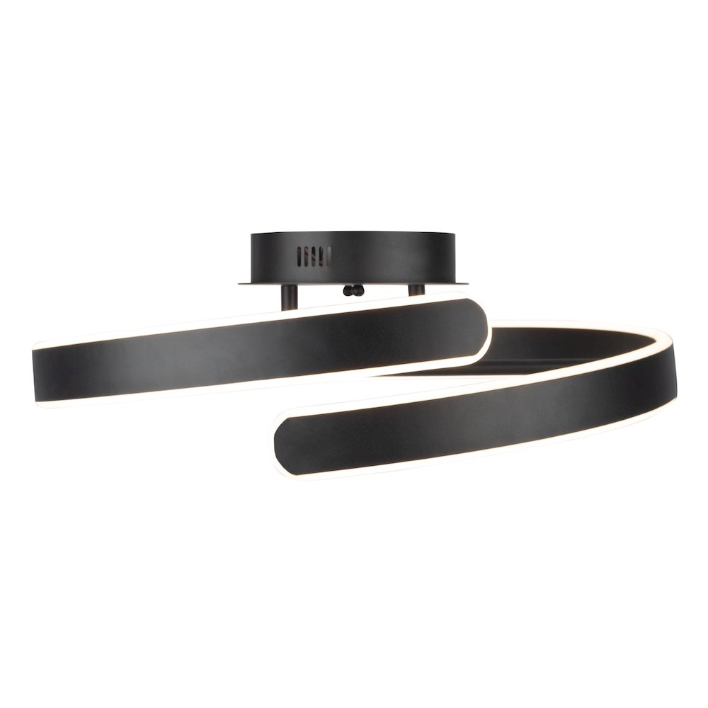 Sirius Collection Integrated LED SemiFlush Mount, Black. Picture 2