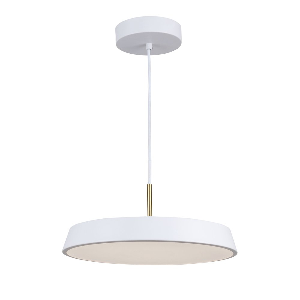 Lexi Collection 1Light 12" Pendant White. Picture 2