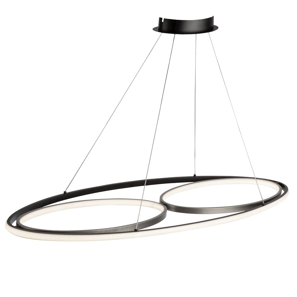Gemini 38W LED Pendant Black and Nickel. Picture 4