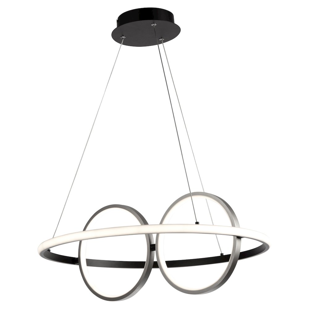 Gemini 32W LED Pendant Black and Nickel. Picture 7