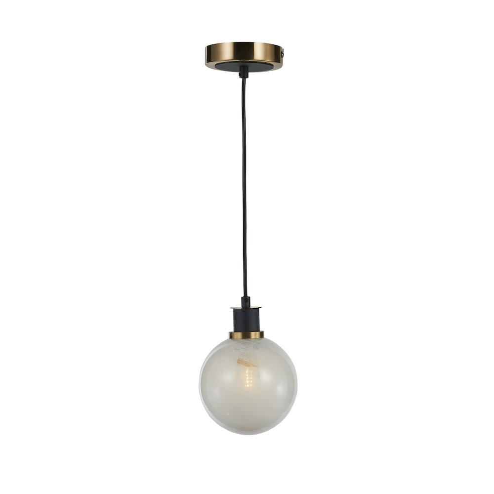 Gem Collection 1Light Pendant Black and Brushed Brass. Picture 5
