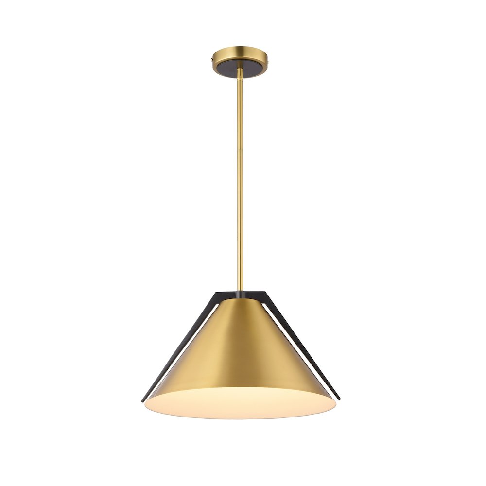 Baltic Collection 1Light Pendant Brass and black. Picture 6