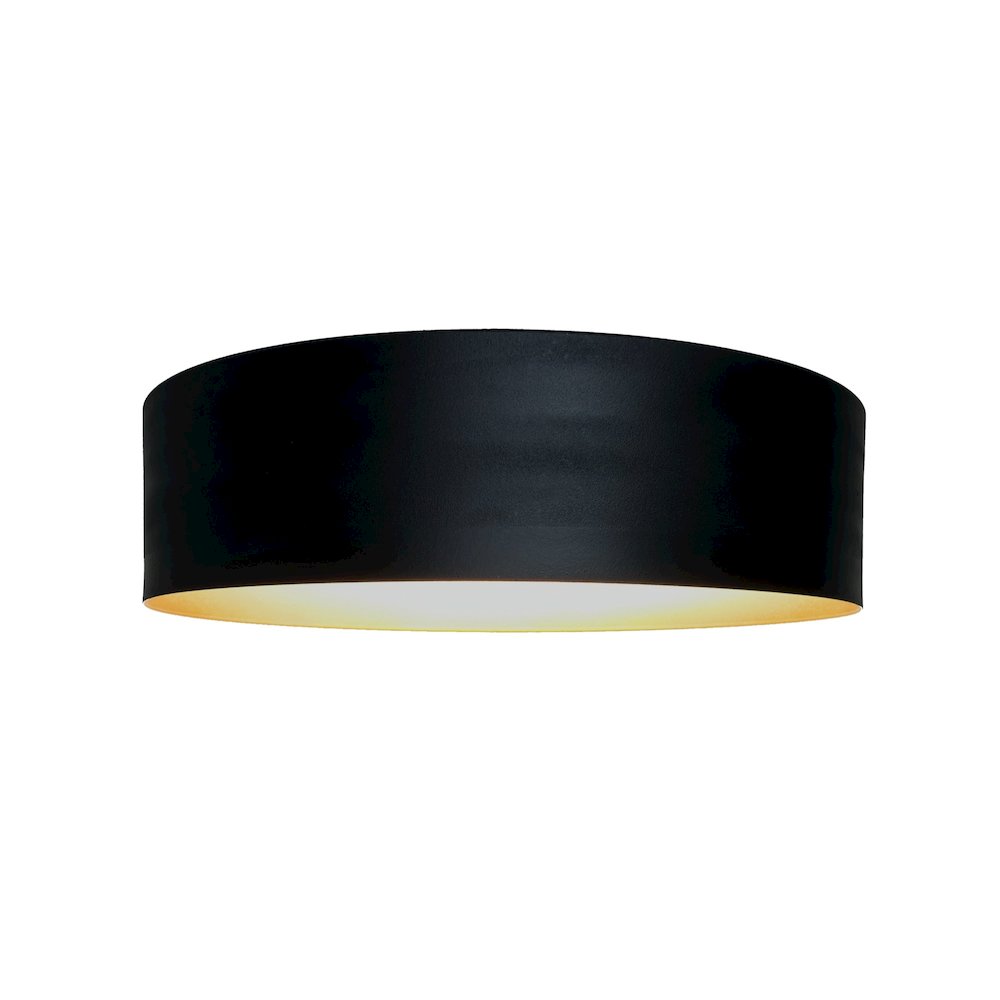 Orsa Collection 1Light Flush Mount Black and Brushed Brass. Picture 2