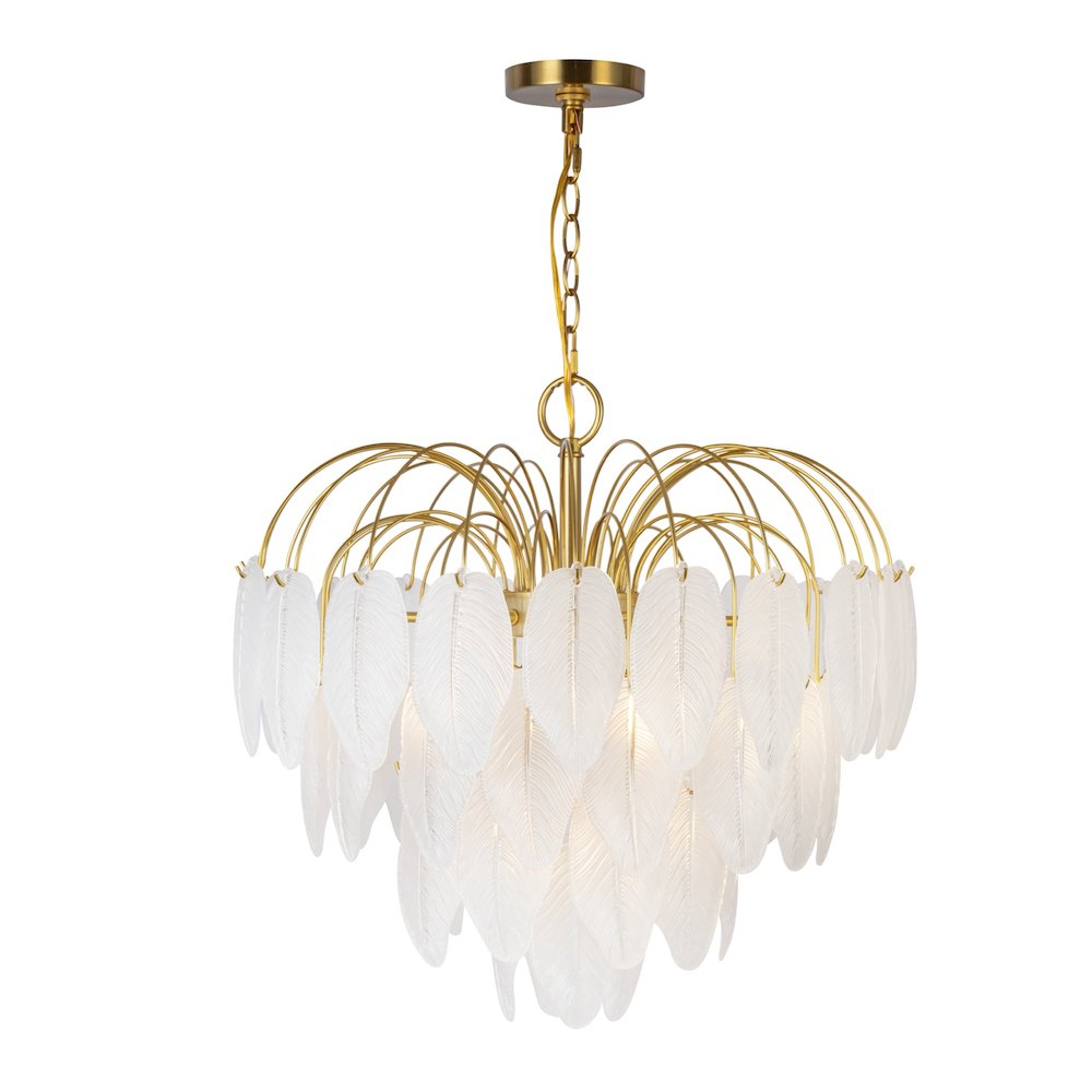 Alessia Collection 10Light Chandelier Brushed Brass. Picture 4