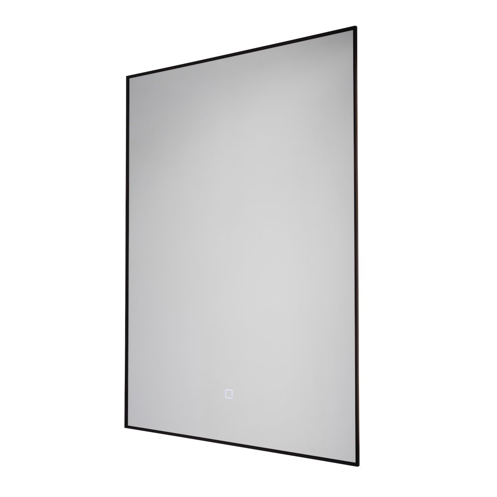 Reflections Collection 24W LED Rectangular Wall Mirror Black. Picture 1
