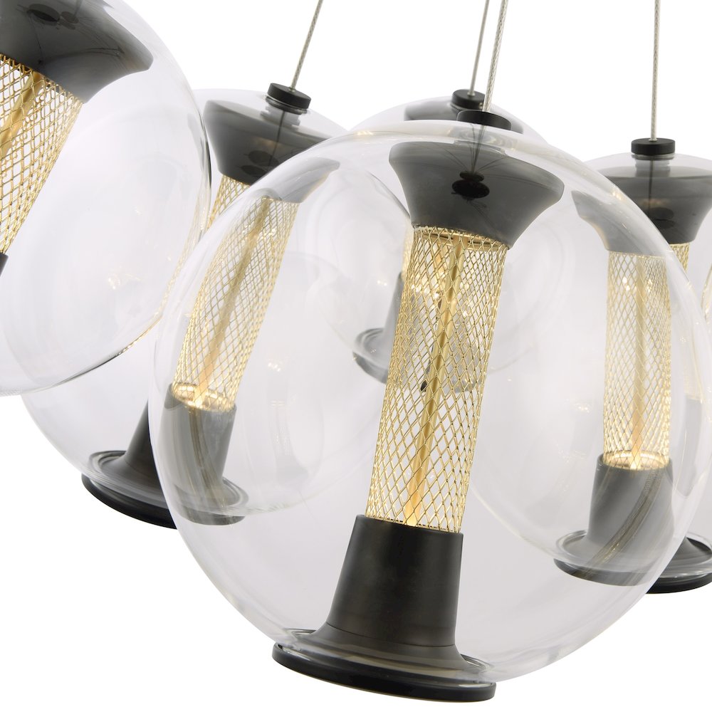 Arlo Collection 6Light Chandelier Black. Picture 3