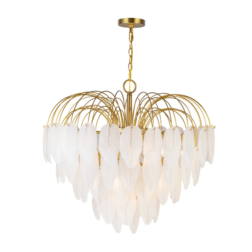 Alessia Collection 19Light Chandelier Brushed Brass. Picture 4