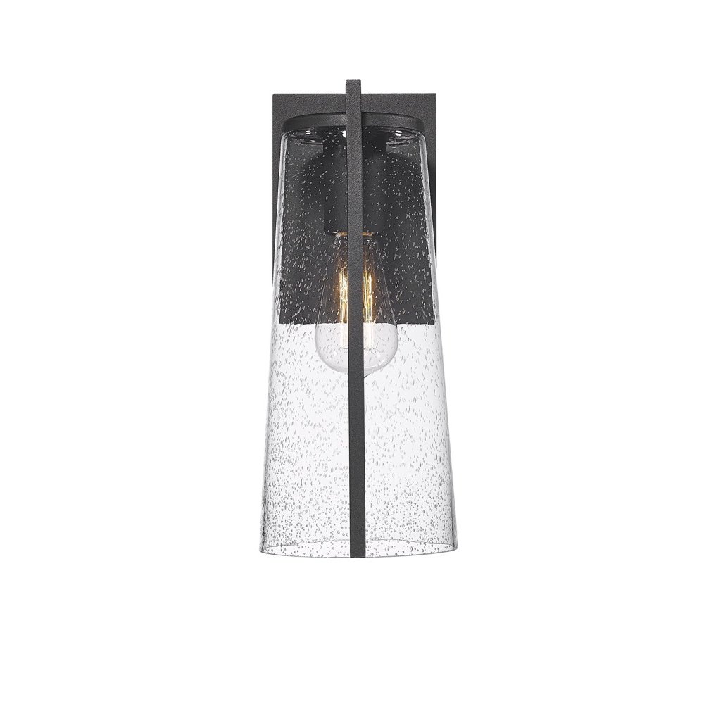 Portofino Collection Outdoor Wall Sconce, Black. Picture 1