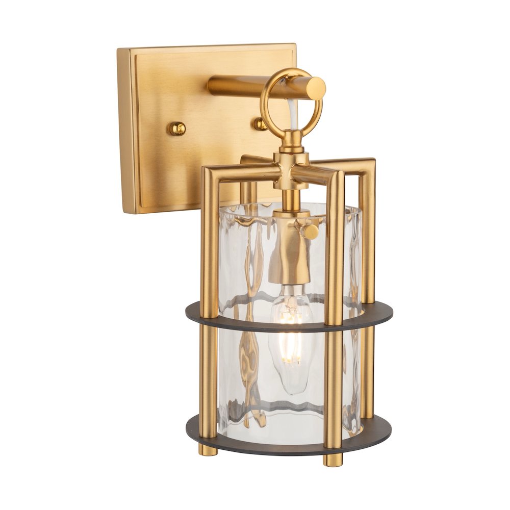 Burford Collection 1Light Sconce Brass & Black. Picture 3