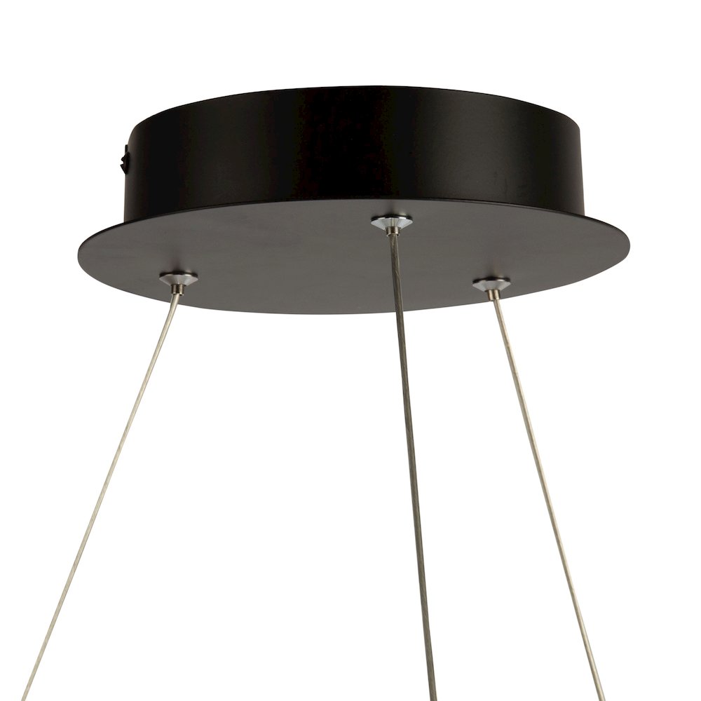 Gemini 32W LED Pendant Black and Nickel. Picture 8