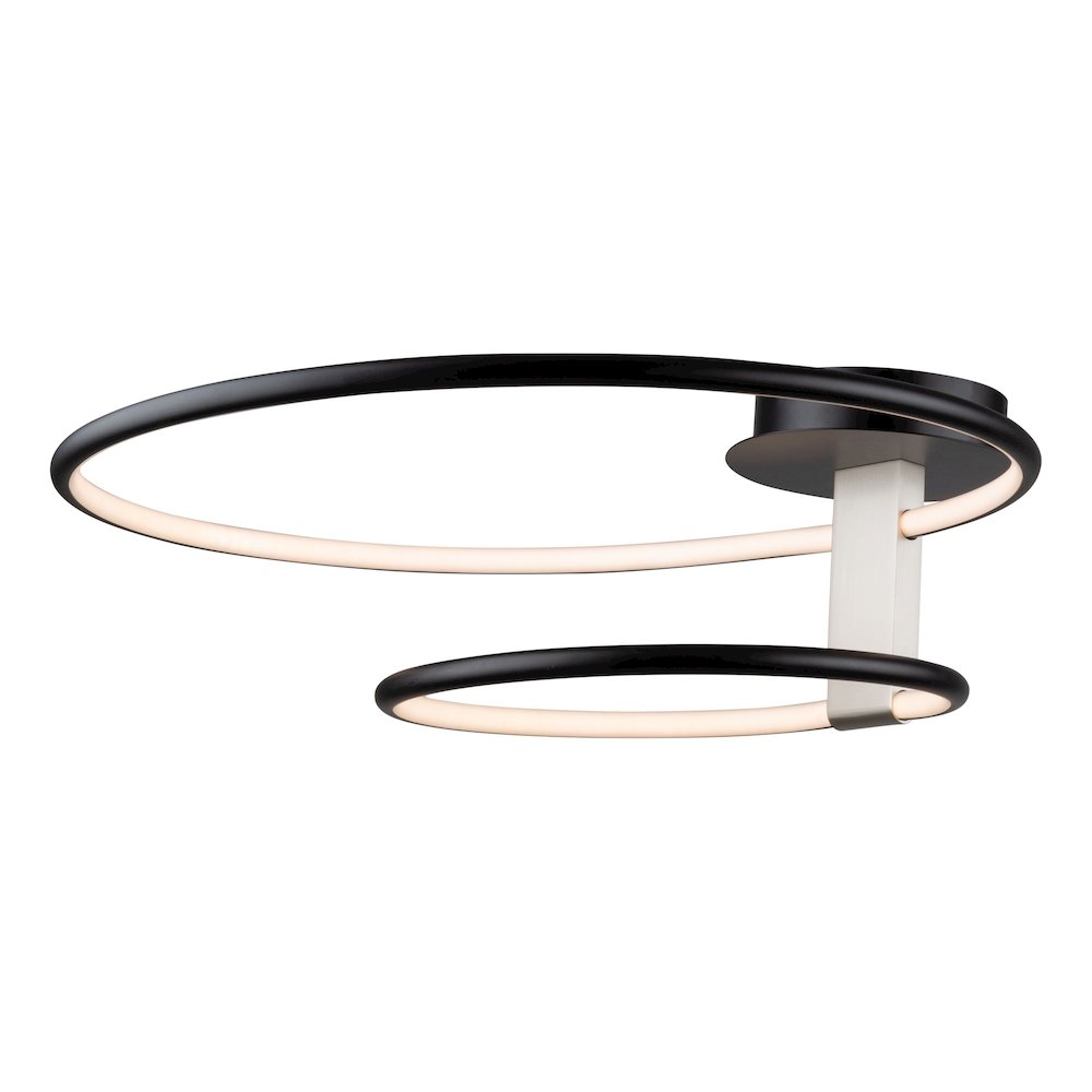 Halo Collection Integrated LED SemiFlush Mount, Black. Picture 7