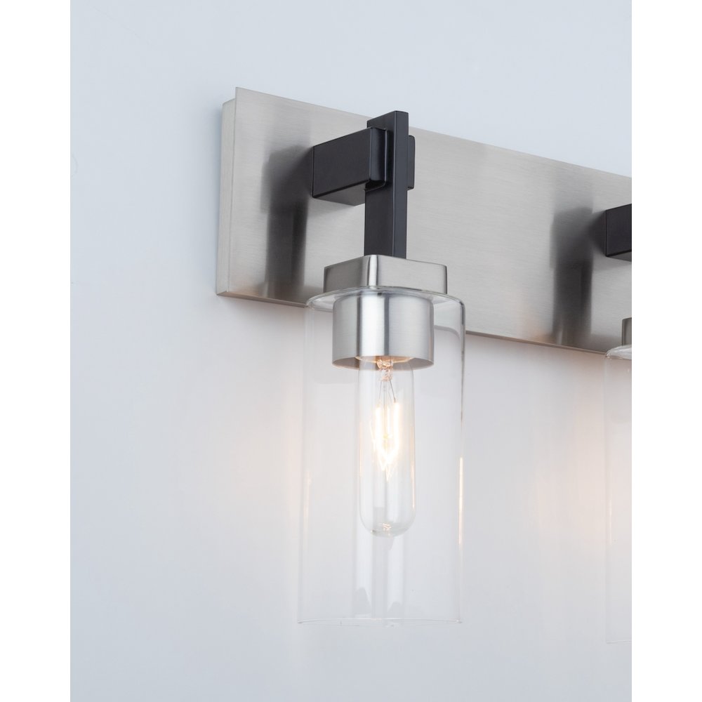 Arlington Collection 3Light Bathroom Vanity Fixture Satin Nickel. Picture 3