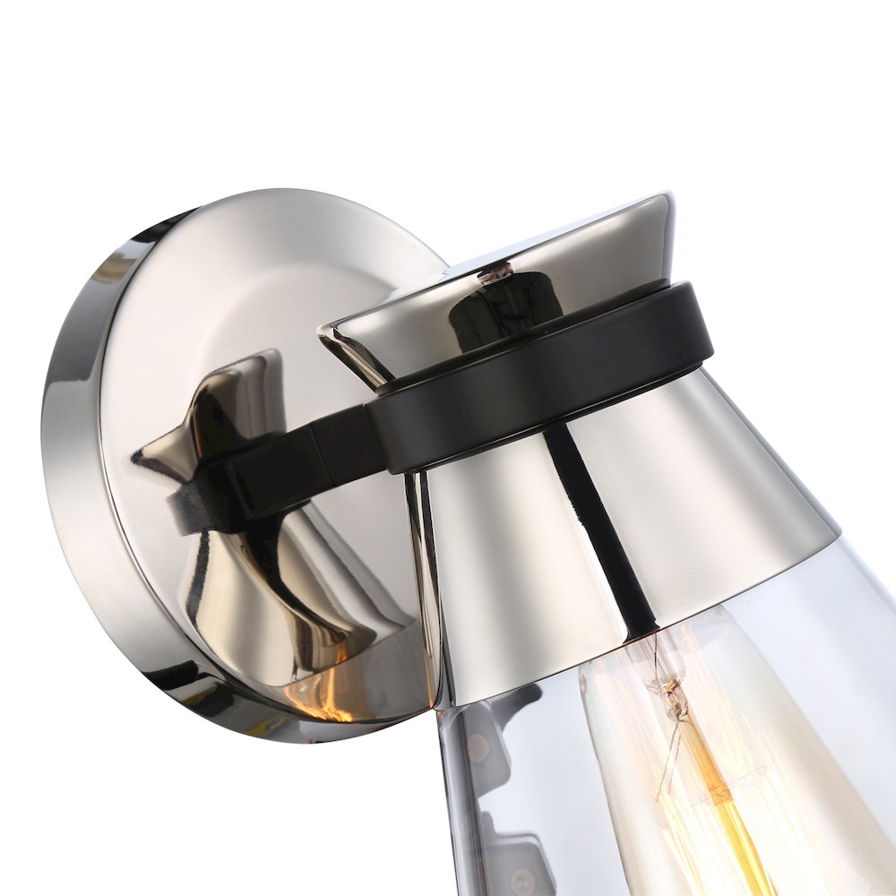 Kanata Collection 1Light Sconce, Black & Brushed Nickel. Picture 6