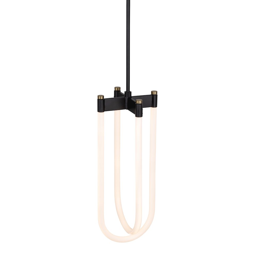 Cascata Collection 2Light Pendant Black and Brushed Brass. Picture 3