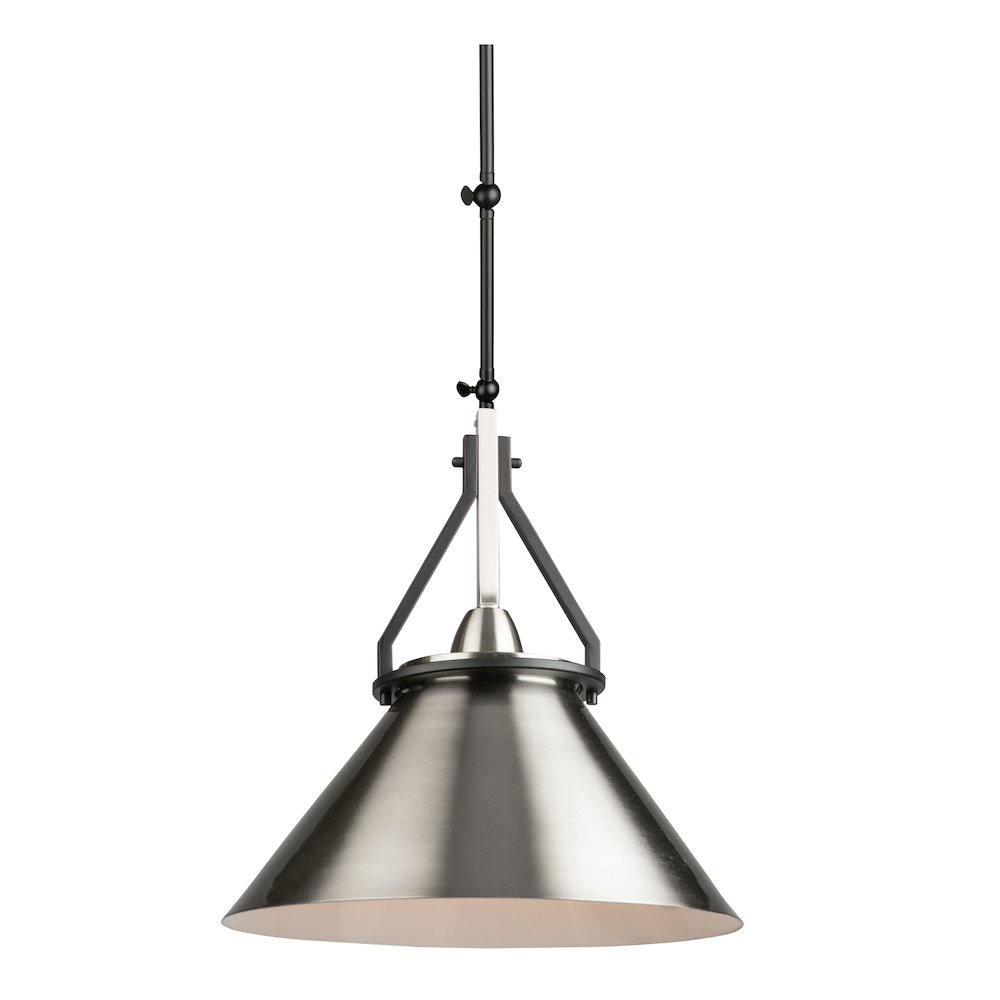 Brydon 1 Light Sconce/Pendant Black and Brushed Nickel. Picture 1