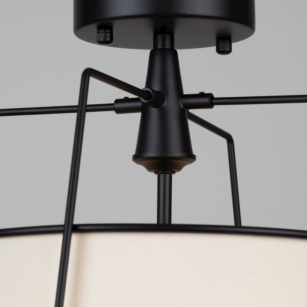 Pullman Collection 3Light SemiFlush Mount Black. Picture 6