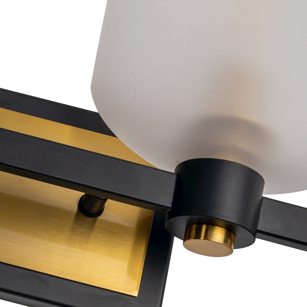 Lyndon Collection 4Light Bathroom Black and Brushed Brass. Picture 2