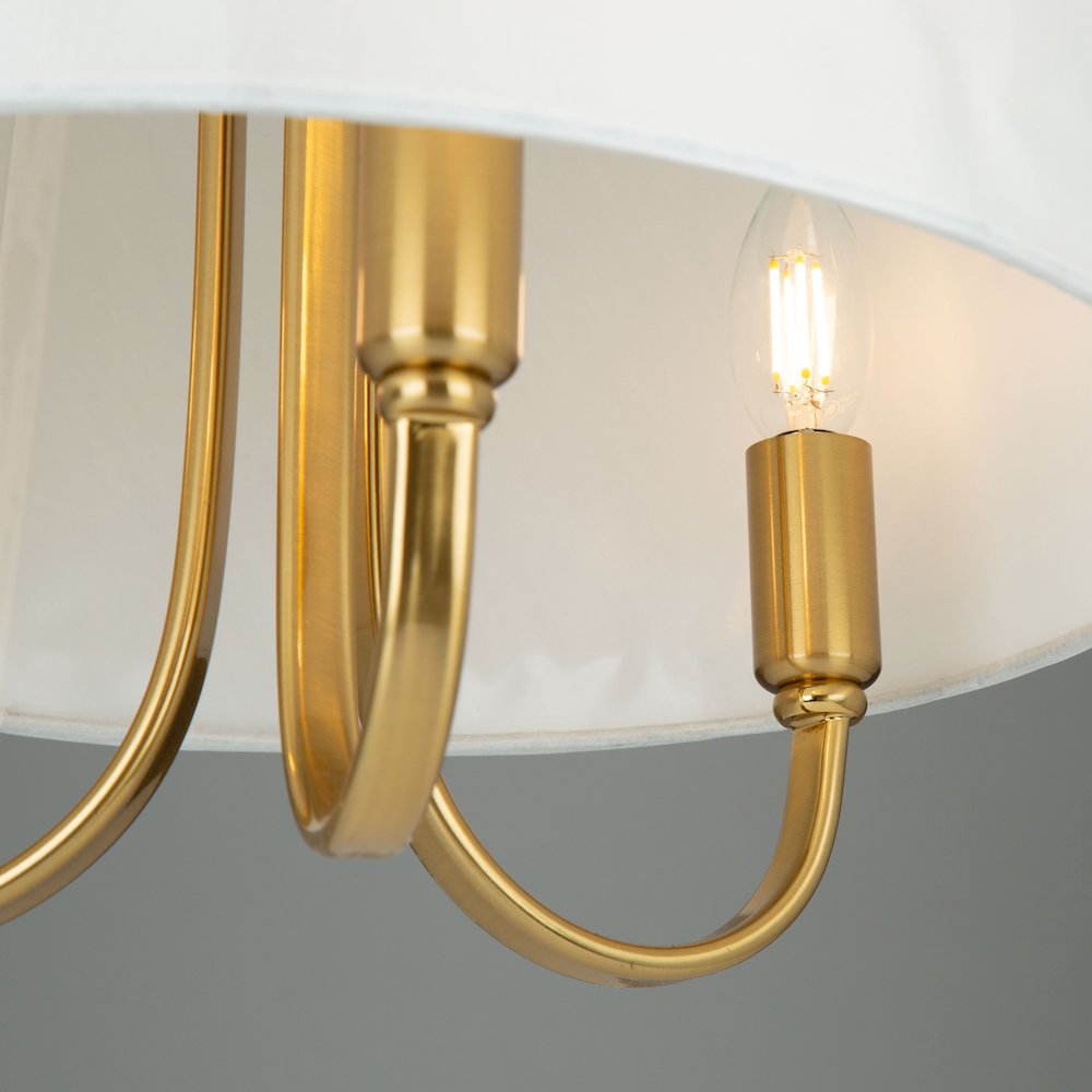 Rhythm 3 Light SemiFlush Mount Brushed Gold. Picture 3