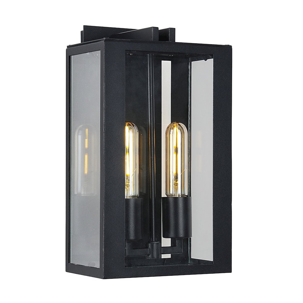 Waterville Collection 2Light Exterior Wall Light, Matte Black. Picture 4