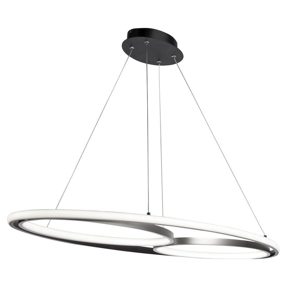 Gemini 38W LED Pendant Black and Nickel. Picture 1