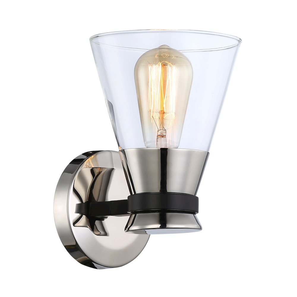 Kanata Collection 1Light Sconce, Black & Brushed Nickel. Picture 4