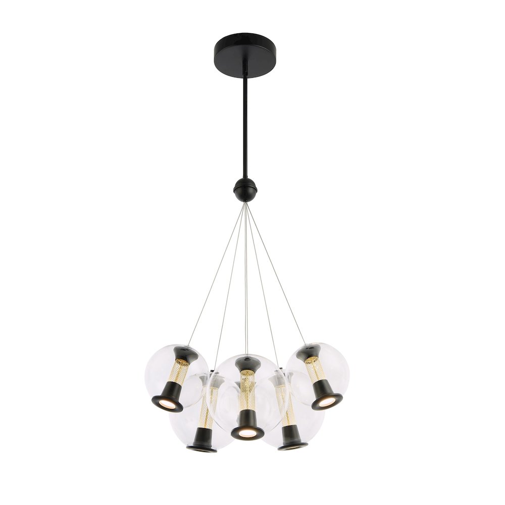 Arlo Collection 6Light Chandelier Black. Picture 1
