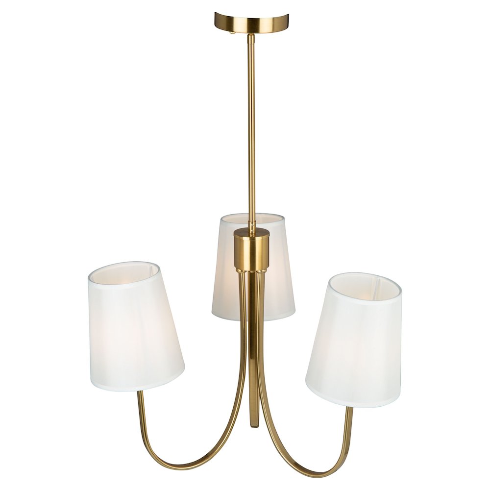 Rhythm 3 Light Chandelier Brushed Gold. Picture 3
