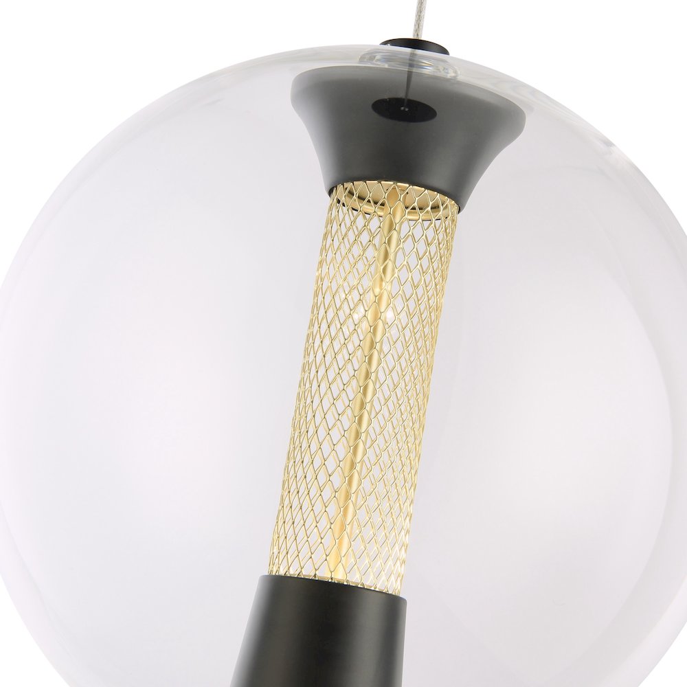 Arlo Collection 1Light Pendant Black. Picture 3