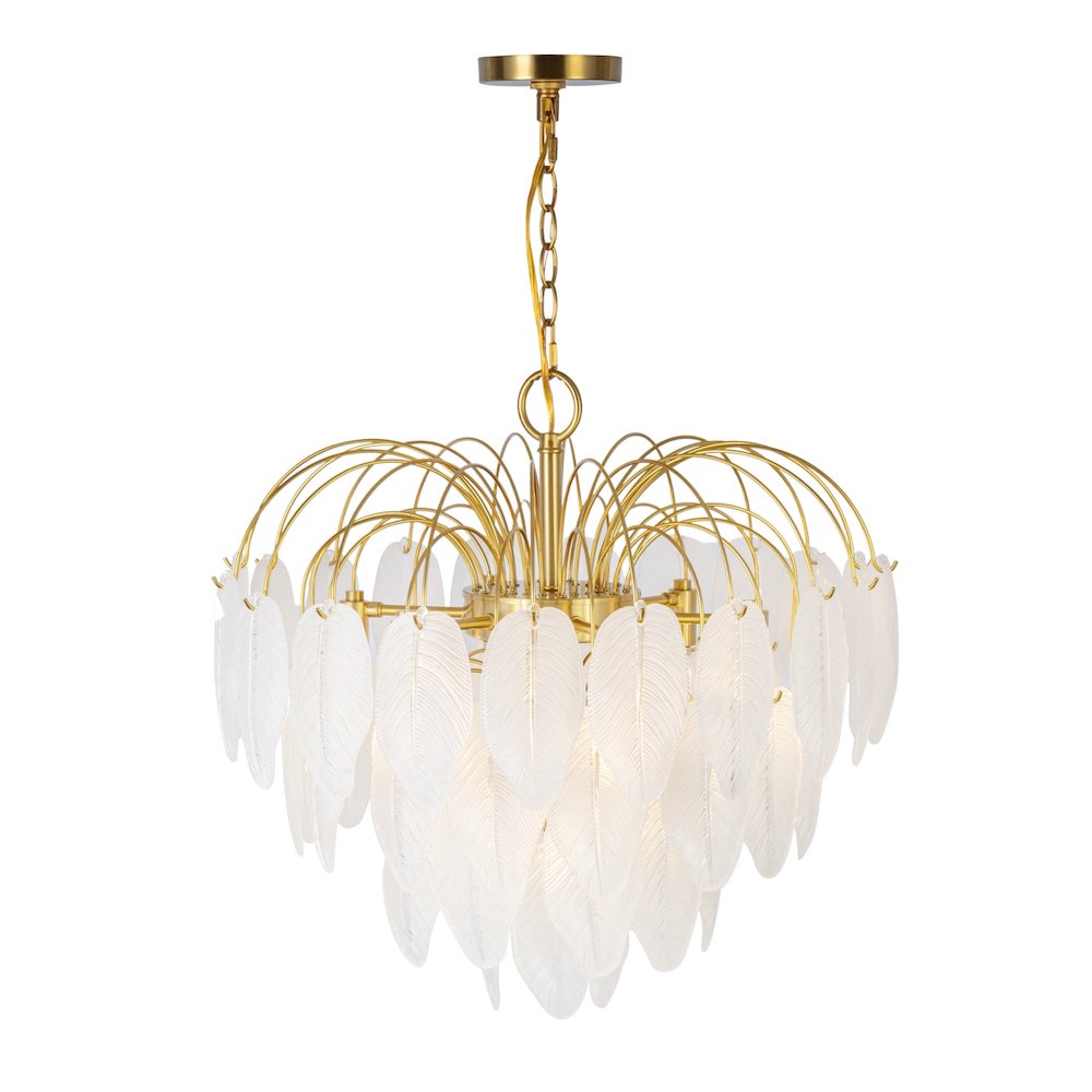 Alessia Collection 10Light Chandelier Brushed Brass. Picture 5