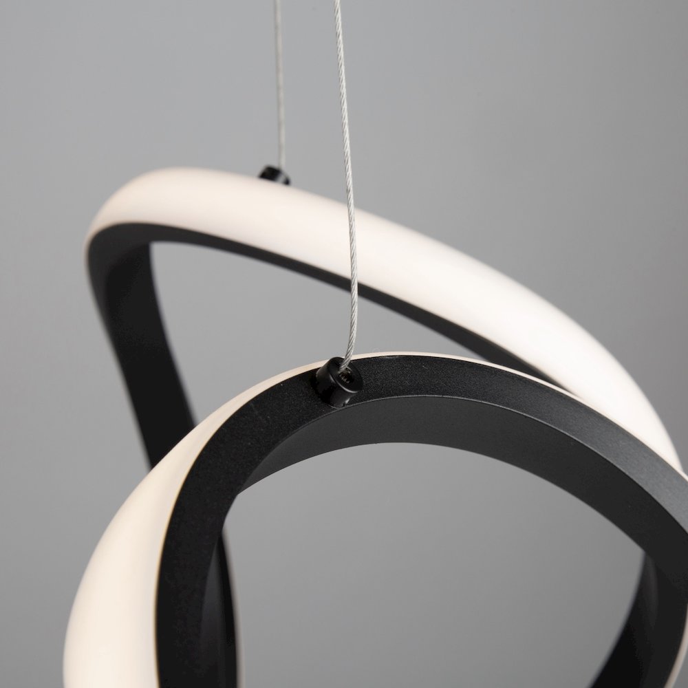 Mira 30W LED Pendant Black. Picture 6