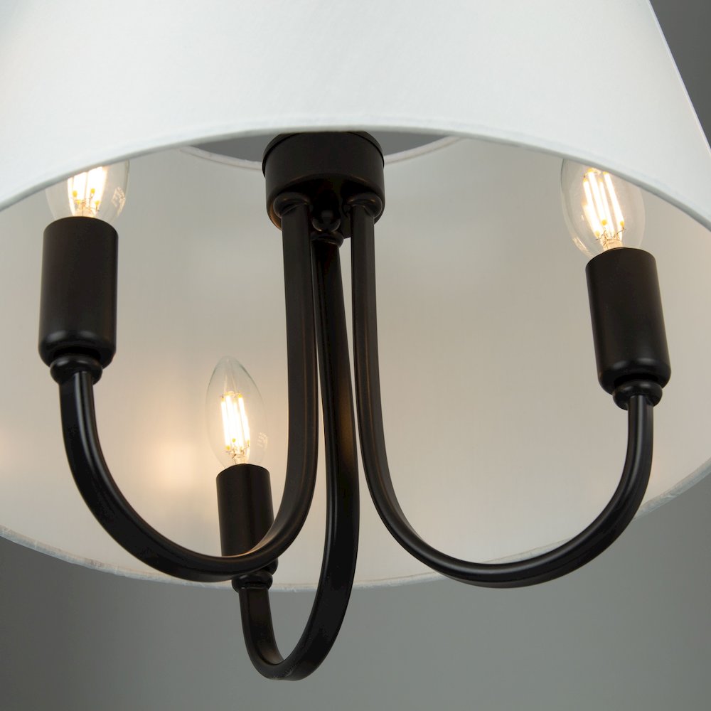 Rhythm 3 Light SemiFlush Mount Black. Picture 3