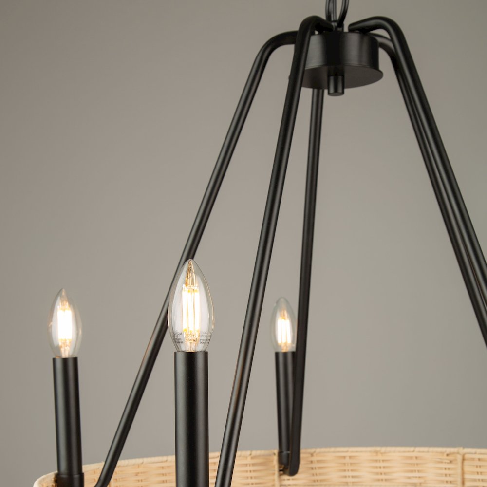 Perris 5 Light Chandelier Black. Picture 7