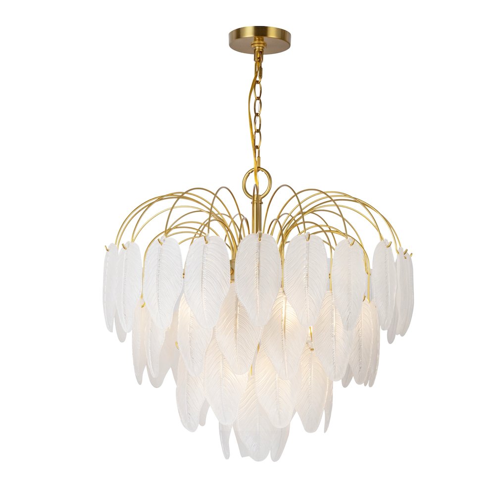 Alessia Collection 10Light Chandelier Brushed Brass. Picture 1