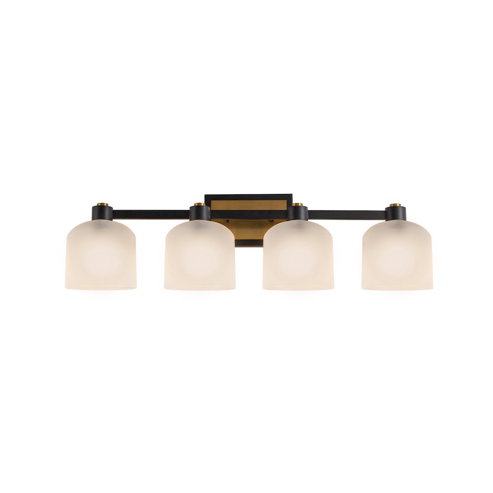 Lyndon Collection 4Light Bathroom Black and Brushed Brass. Picture 5