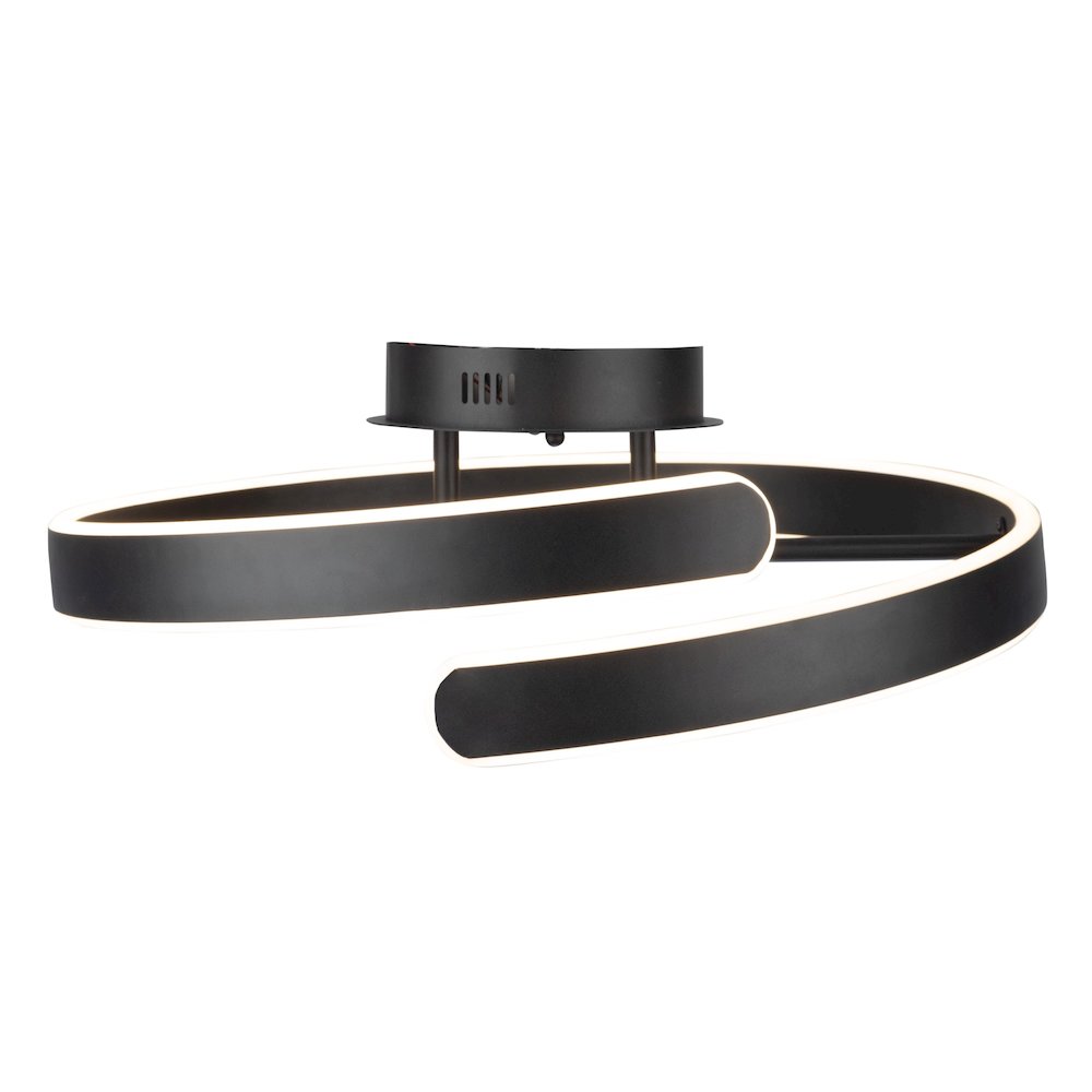 Sirius Collection Integrated LED SemiFlush Mount, Black. Picture 3
