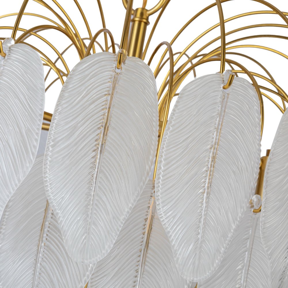 Alessia Collection 10Light Chandelier Brushed Brass. Picture 3