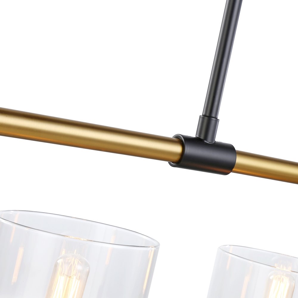 Cheshire Collection 5Light Island Light, Black & Brass. Picture 5