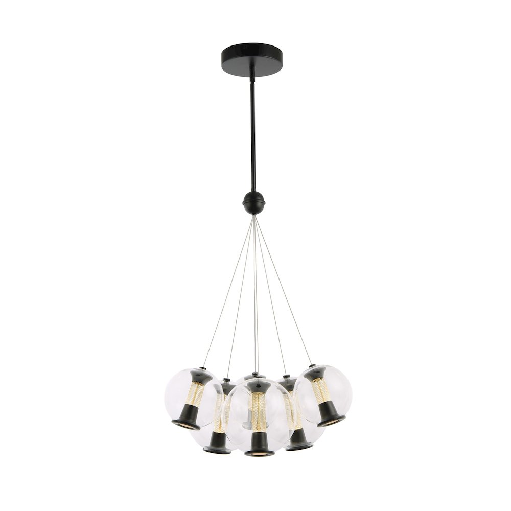 Arlo Collection 6Light Chandelier Black. Picture 5