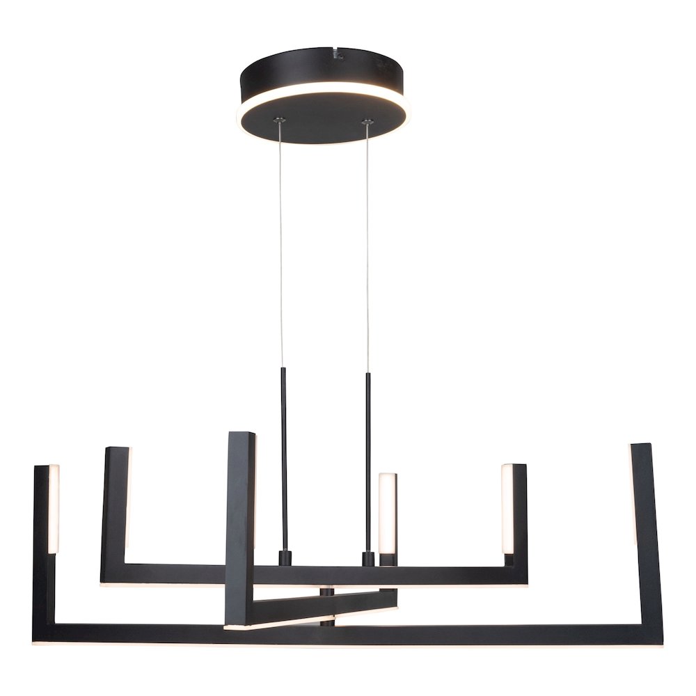 Silicon Valley Collection Integrated LED Chandelier, Black. Picture 3