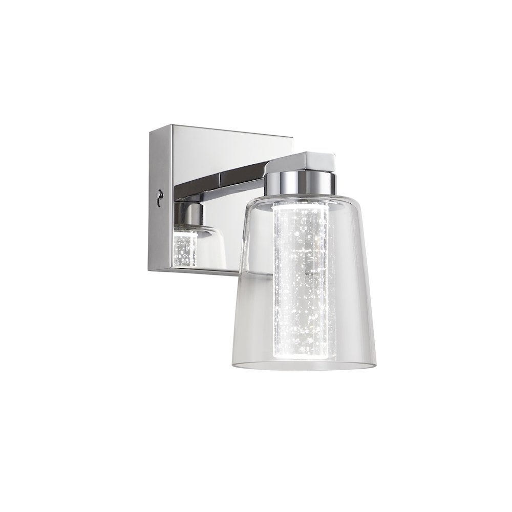 Dalton Collection 1Light Bathroom Sconce Chrome. Picture 5