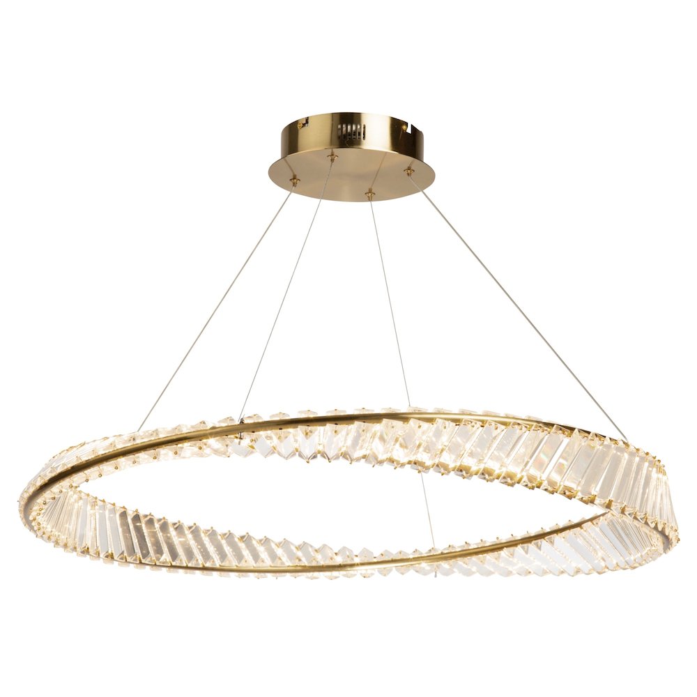 Stella 50W LED Pendant Brushed Brass. Picture 1