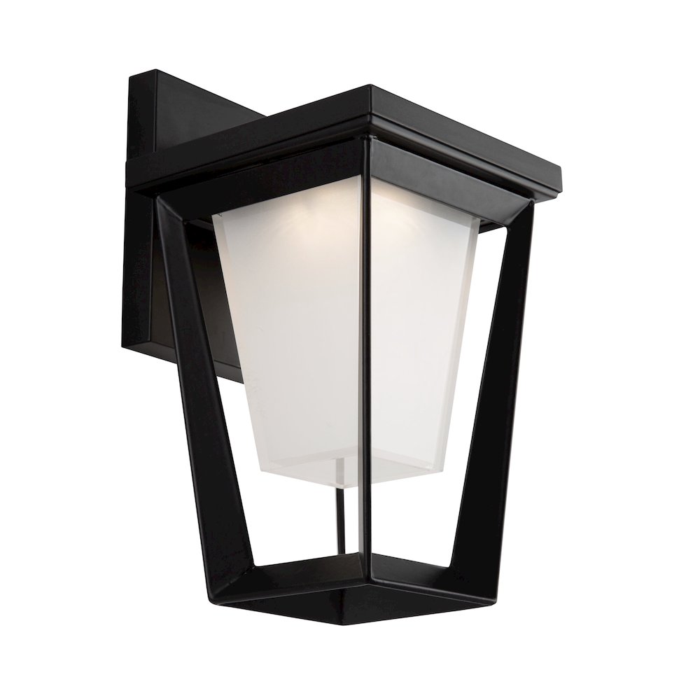 Waterbury 10W LED Outdoor Wall Light Black. Picture 1