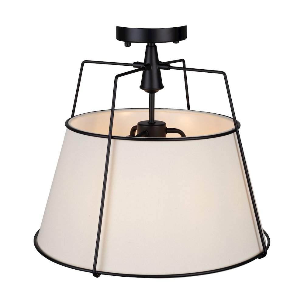 Pullman Collection 3Light SemiFlush Mount Black. Picture 4