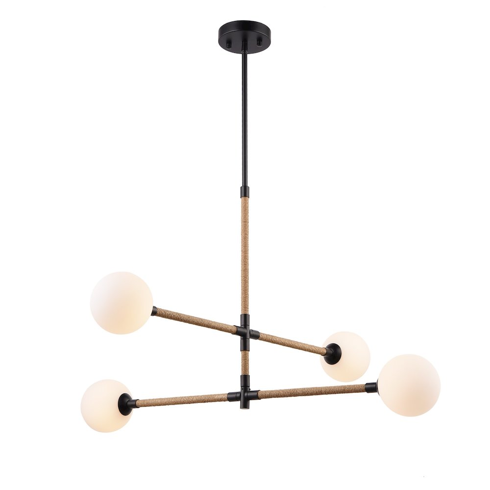 Capilano Collection 4Light Chandelier Black. Picture 1